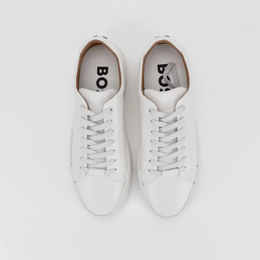 Boss Men Gary Leather Sneakers White Size 12US /45 EU
